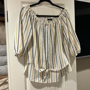 Women’s size Small front tie off the shoulder top